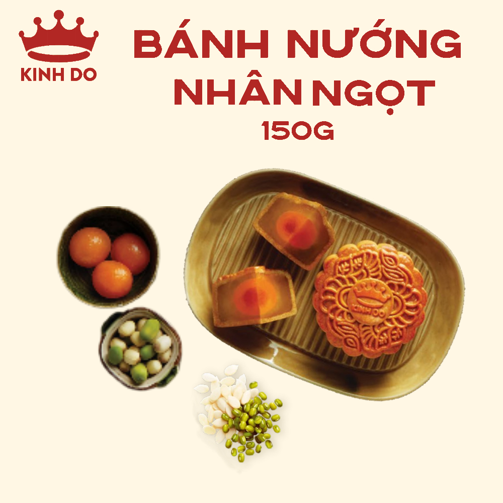 Bánh trung thu Kinh Đô - dòng bánh ngọt nhỏ: 150g (1 trứng và 2 trứng) (tặng hộp và túi xách khi mua từ 2 bánh)