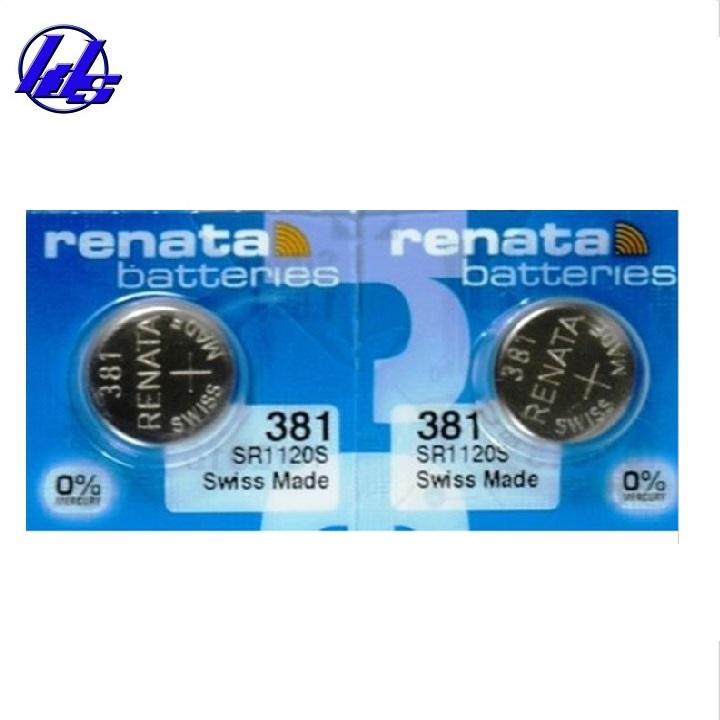 Combo 2 viên pin đồng hồ đeo tay renata sr1120sw 381 silver oxide 1.55v