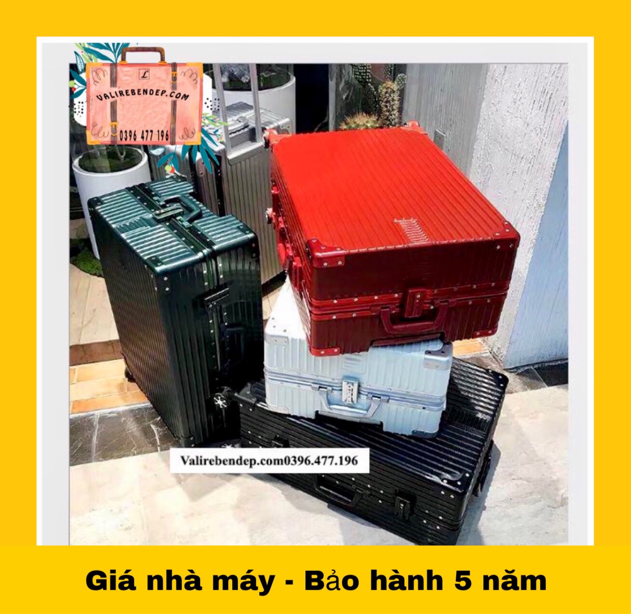 Vali kéo du lịch size 24 khung nhôm khóa sập, khóa kéo, chống trôm, chống bể vỡ,vali nhôm sỉ toàn quốc