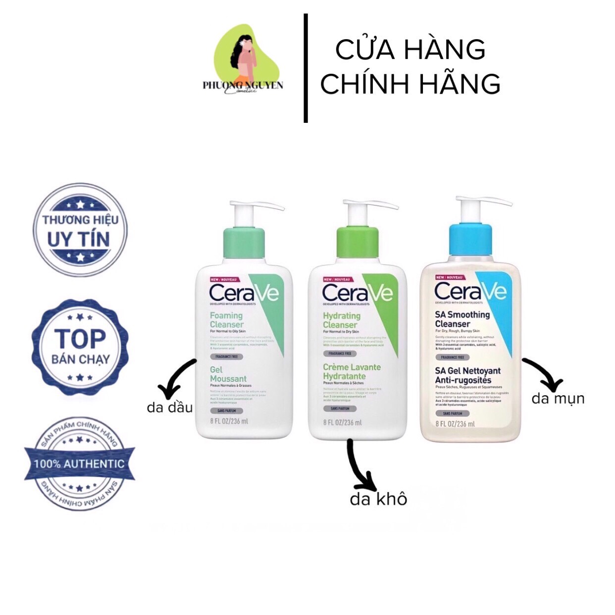 Sữa rửa mặt dịu nhẹ cho mọi làn da CeraVe (88 - 236 - 473ML)