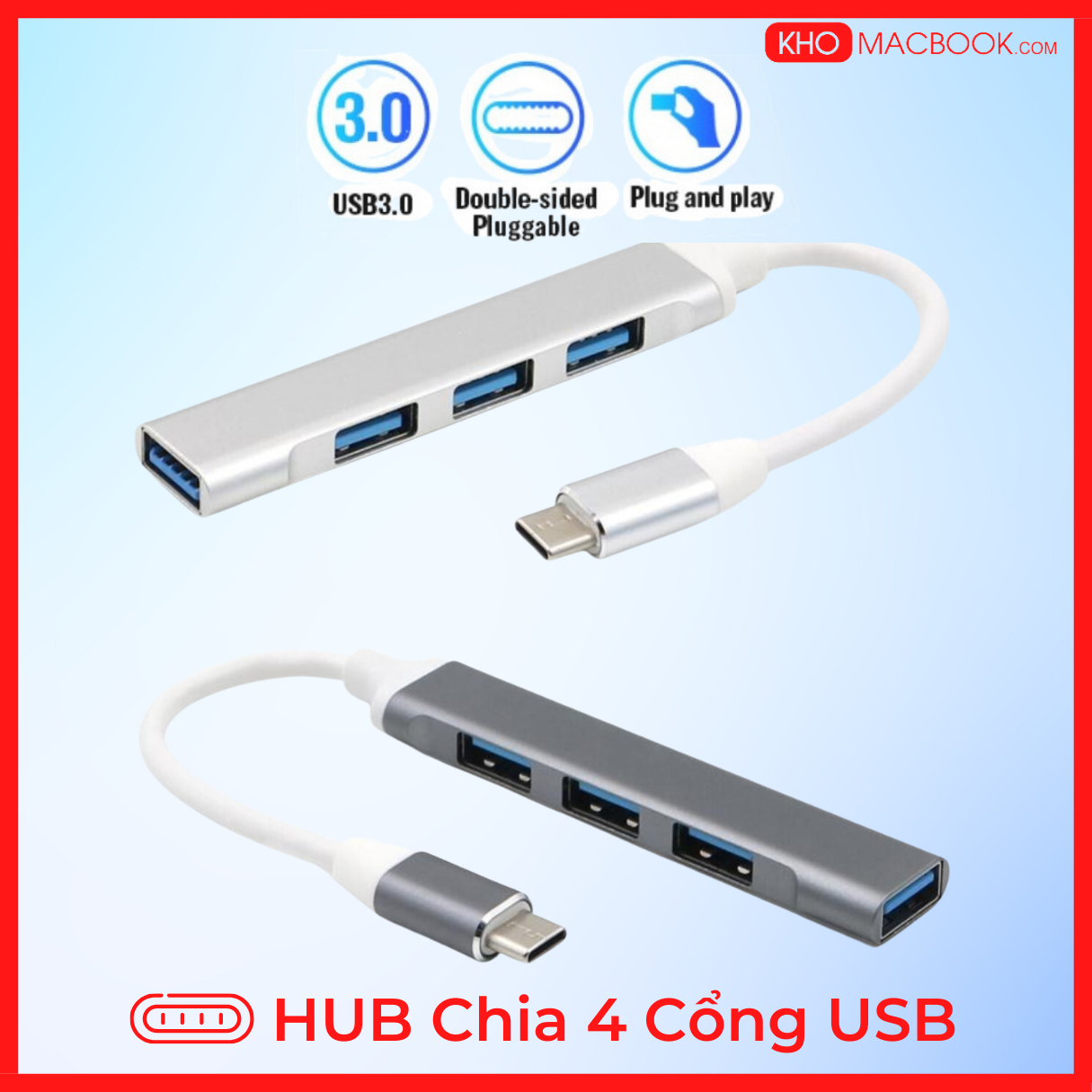 Bộ chia 4 cổng usb 3.0 type c cho laptop máy tính, hub chuyển đổi type c sang 4 cổng usb.thiết bị chuyển đổi cổng type c sang usb 3.0 otg cho máy tính xách tay, laptop