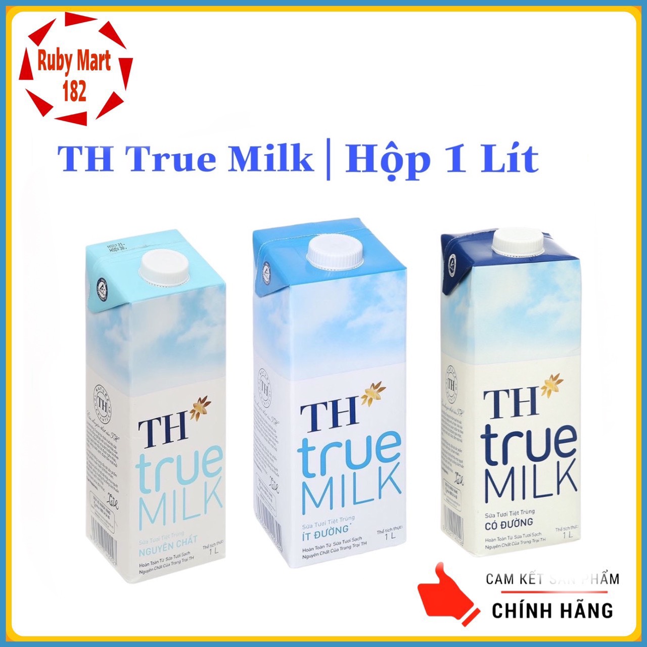 [Date 12.2023] Sữa Tươi Tiệt Trùng TH True MILK hộp 1 Lít