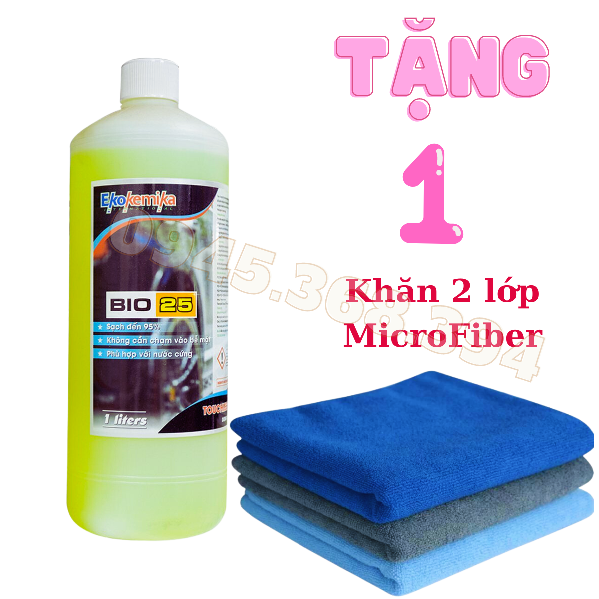 Dung dịch rửa xe không chạm - nước rửa xe ô tô , xe máy ️🎖️ ekokemika bio 25 - 1 lít tặng 1 khăn , 5 lít tặng combo quà