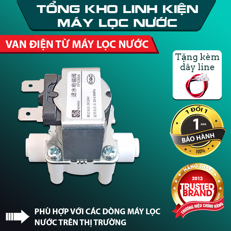 Van điện từ máy lọc nước , van từ 24v đấu nhanh , van điện từ 24v sử dụng cho tất cả các loại máy lọc nước , van điện từ 24v