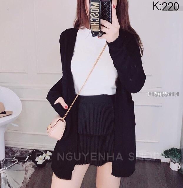 Áo khoác len dáng dài siêu xinh
