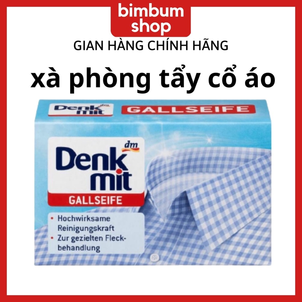 Xà phòng làm sạch cổ áo sơ mi Denkmit xà bông tẩy ố cổ áo BIMBUM