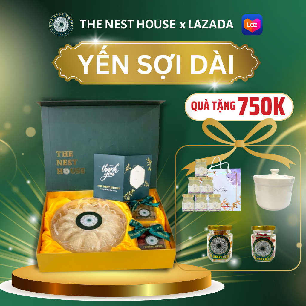 100G Tổ Yến Sào Khánh Hoà Nguyên Chất Tinh Chế Sợi Dài Loại 1 The Nest House