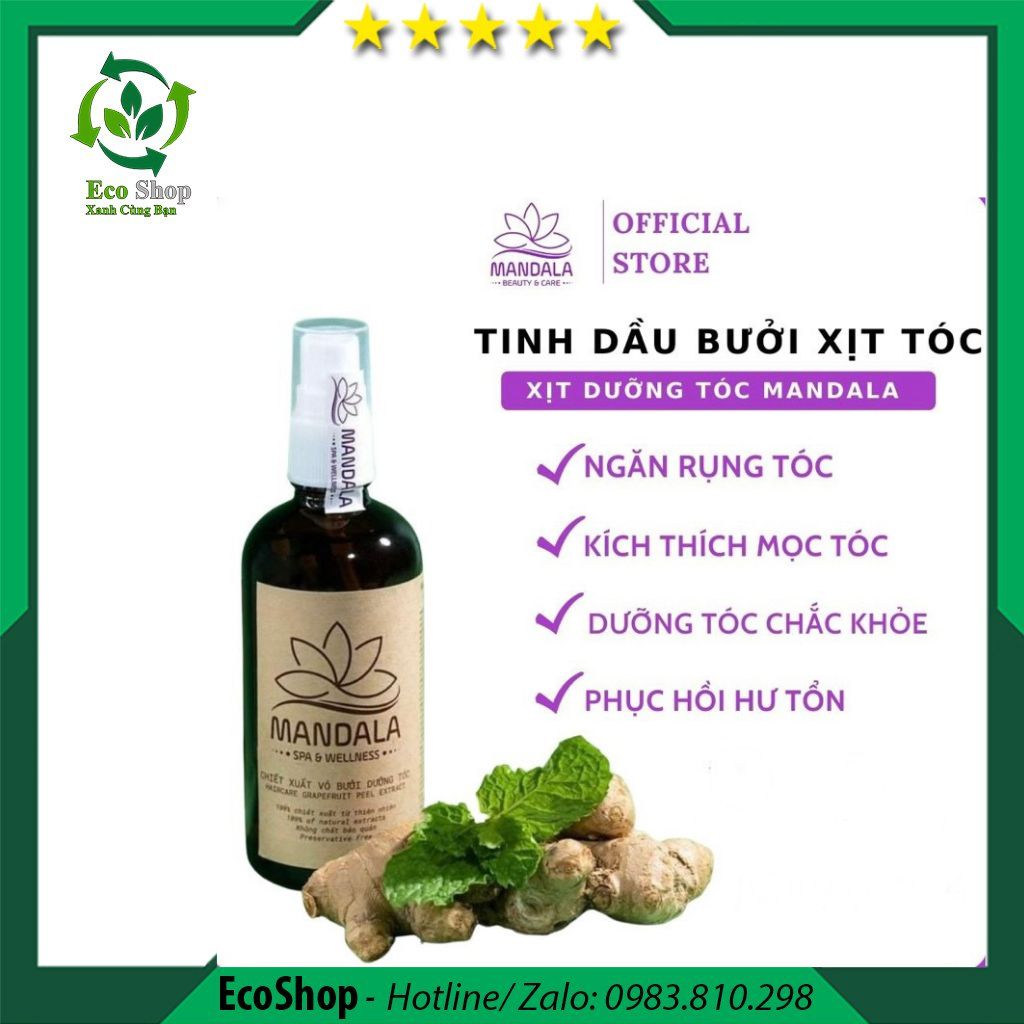 Tinh dầu bưởi xịt tóc Mandala