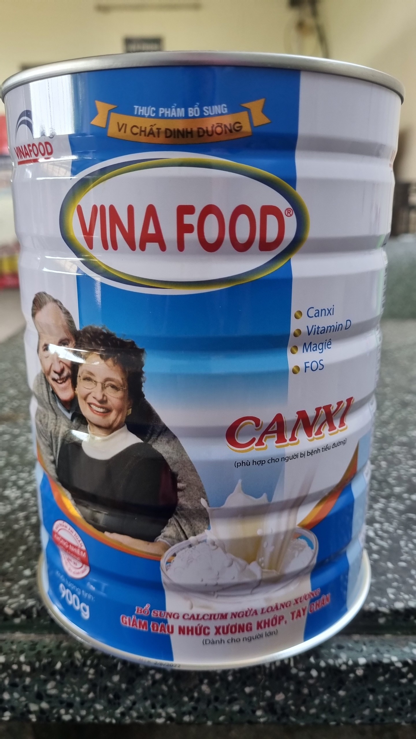 Sữa Bột Vinafood_CANXI Lon 900g Dành Cho Người Lớn tuổi, Bổ Sung Canxi Cho