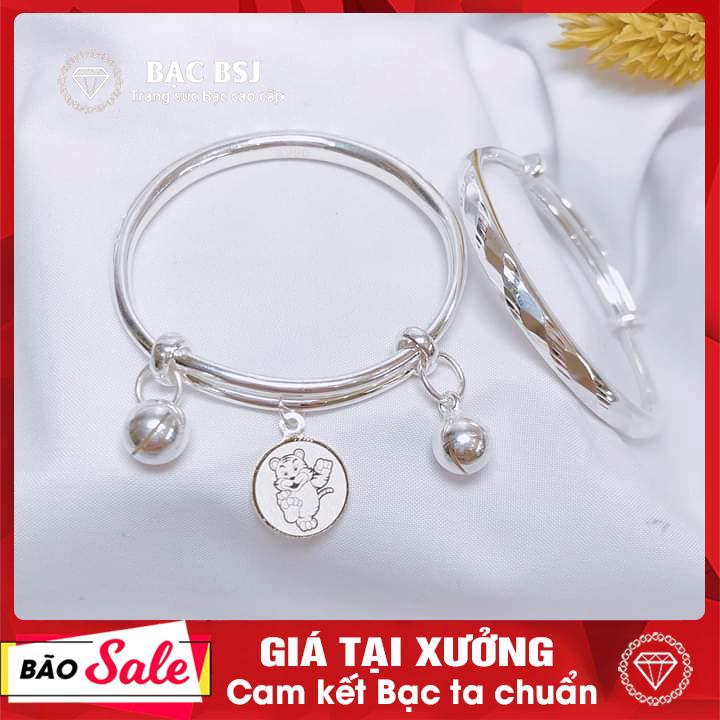 Vòng bạc cho bé, lắc bạc cho bé sơ sinh đến 3 tuổi. Bạc ta 999 tốt cho sức khỏe, an toàn của bé yêu. Bạc BSJ