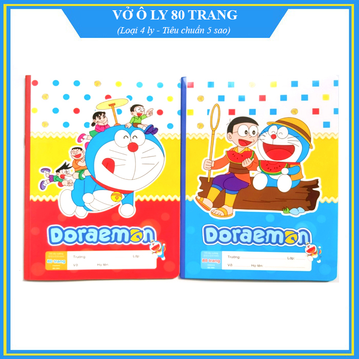 Combo 10 cuốn vở ô ly 80 trang - loại 4 ô ly, tiêu chuẩn 5 sao