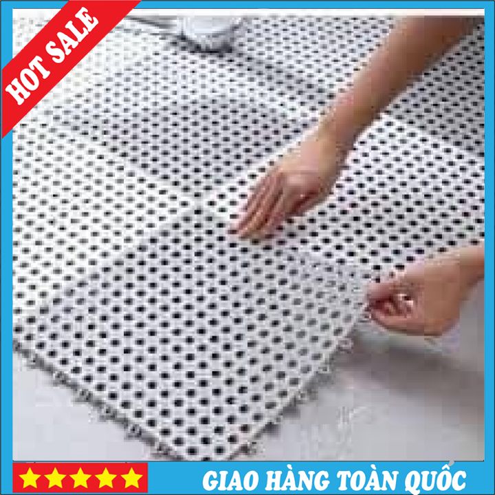 Combo 10 tấm thảm nhựa chống trơn trượt - thảm nhựa ghép chống trơn, nhà vệ sinh, nền nhà, ban công, thảm nhựa ghép chống trơn thích hợp trải chống trơn nhiều vị trí, kích thước 1 tấm: 30cm x 30cm