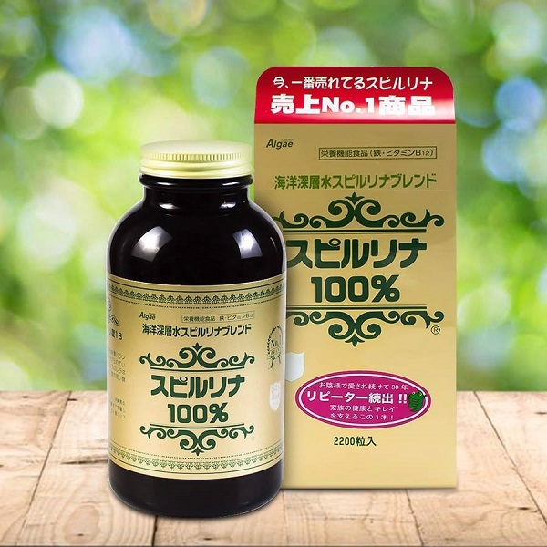 Tảo Biển Xoắn Spirulina Nhật Bản Hộp 2200 Viên tảo biển xoắn spirulina tốt cho sức khỏe
