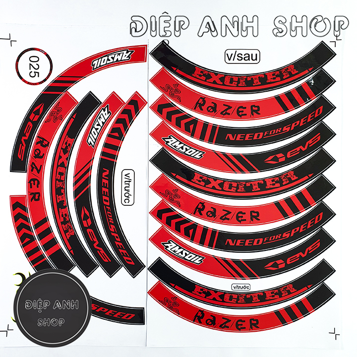 Tem vành bản to EXCITER  - Tem dán vành