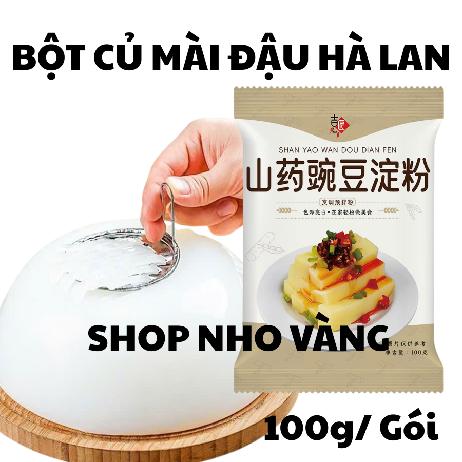 bột củ mài đậu hà lan 100g làm mì thạch liang fen có thể dùng thay bột năng
