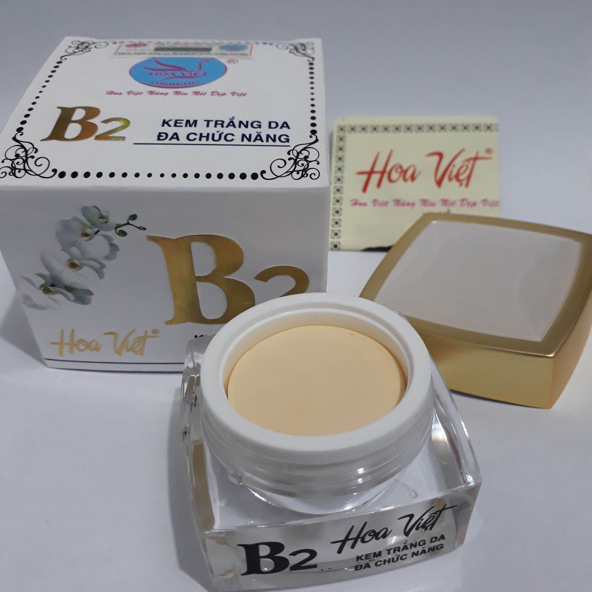 KEM TRẮNG DA ĐA CHỨC NĂNG B2 HOA VIỆT 10G, KEM B2 TRẮNG DA NGỪA LÃO HOÁ CHỐNG NẮNG