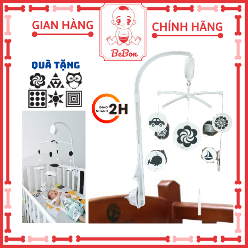 Treo nôi kích thích thị giác cho bé bebon - mẫu bìa cứng đen trắng
