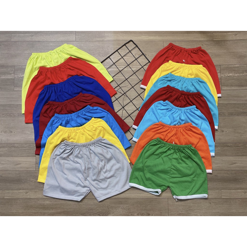 [ẢNH THẬT️] COMBO 10 Quần Đùi Chục Cotton, Trơn Cho Bé Trai, Gái Từ 11-15kg , Mềm Đanh Mịn, Mặc Mát, Hàng Loại 1