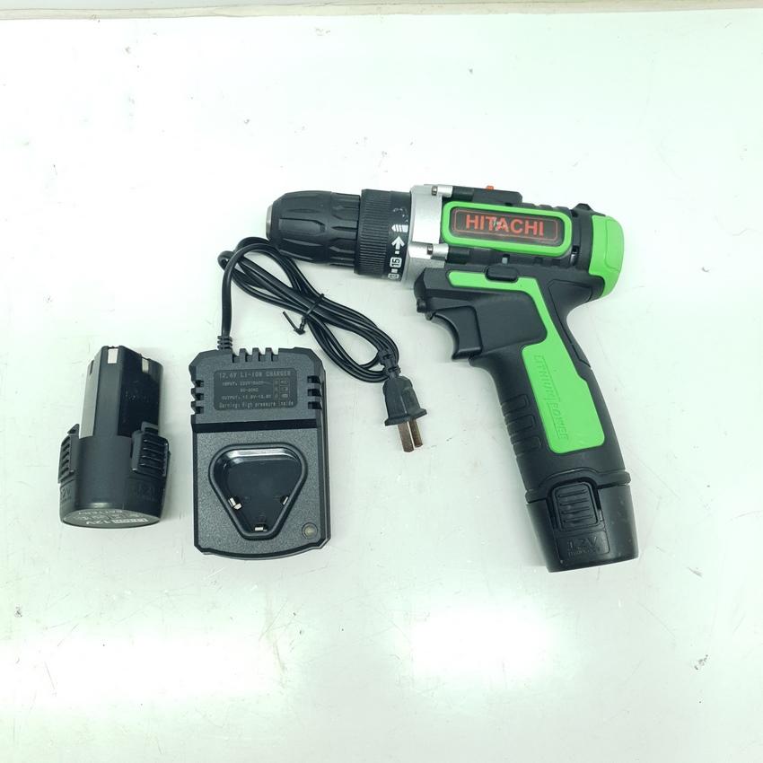 Máy khoan pin Hitachi Lithilum-ion 12V - Khoan 2 cấp tốc độ, kèm 2 pin