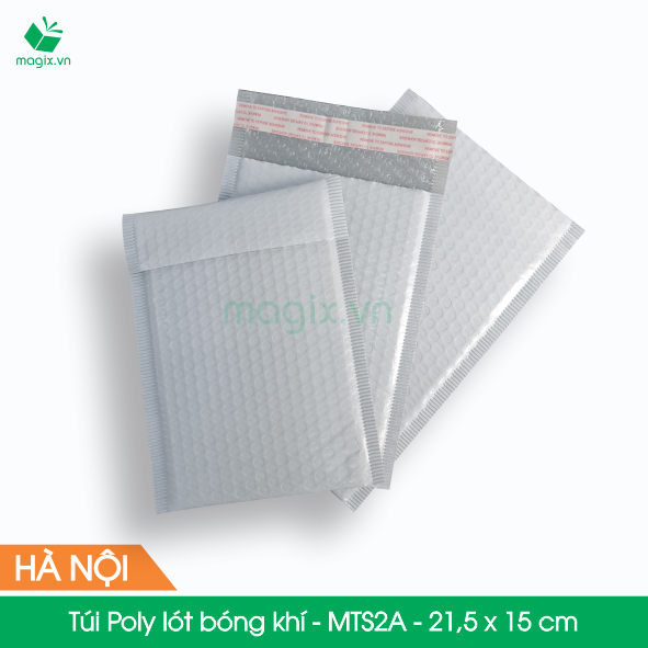 MTS2A - 21,5 x 15 cm - 20 Túi Poly bọc xốp hơi thay hộp carton