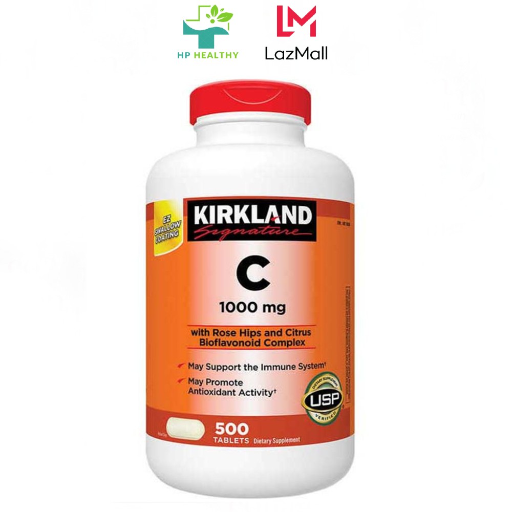 Viên Uống Bổ Sung Vitamin C 1000mg Kirkland hộp 500 viên của Mỹ
