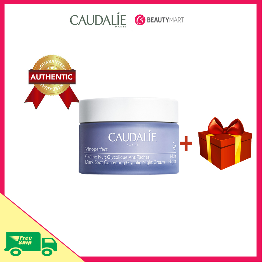 [Freeship+Tặng quà] Kem dưỡng da ban đêm Caudalie Vinoperfect Dark Spot Correcting Glycolic Night Cream 50ml chính hãng Pháp - BeautyMart