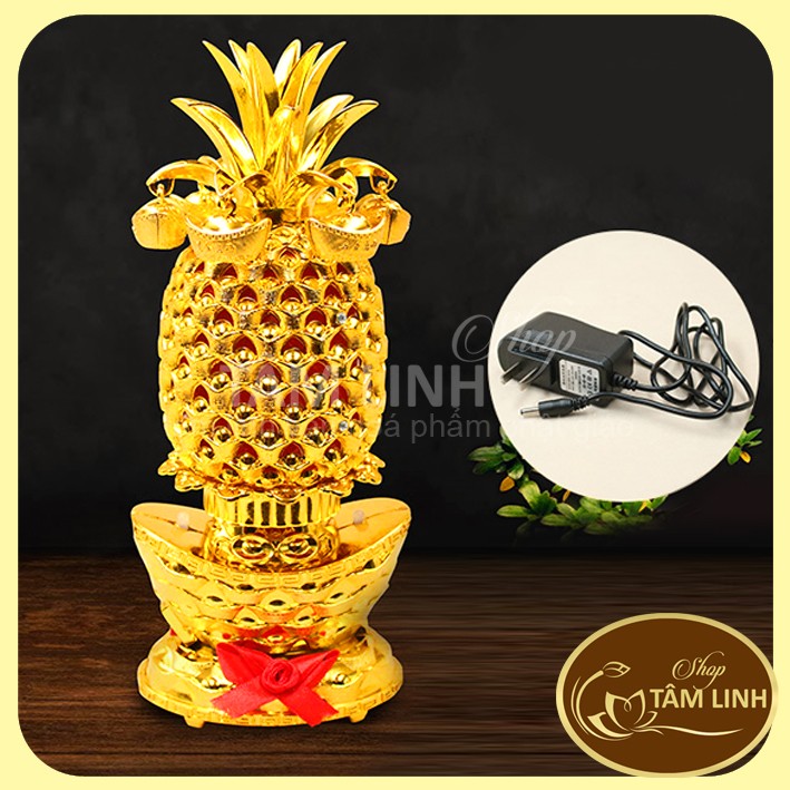 Trái thơm đèn led xoay may mắn
