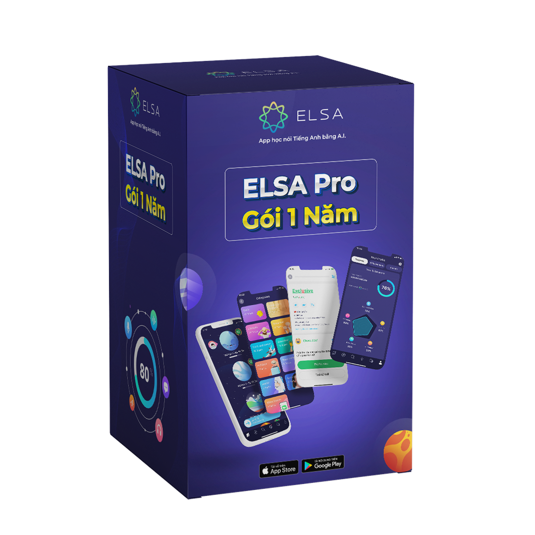 [E-Voucher] ELSA Speak Pro 1 Năm - Tự Tin Giao Tiếp Với 10 Phút Mỗi Ngày