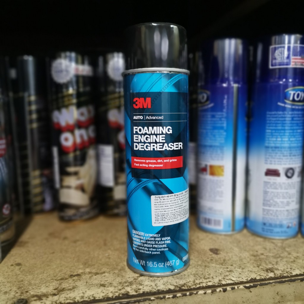 Chai xịt vệ sinh khoang máy động cơ xe ôtô 3m - foaming engine degreaser