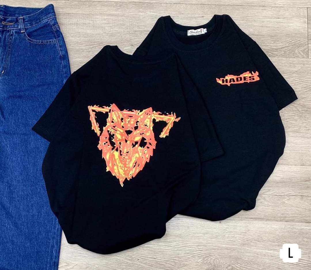 [XẢ HÀNG NGHỈ BÁN] Áo thun tay lỡ nam nữ unisex form rộng oversize Hades AT1-Trắng