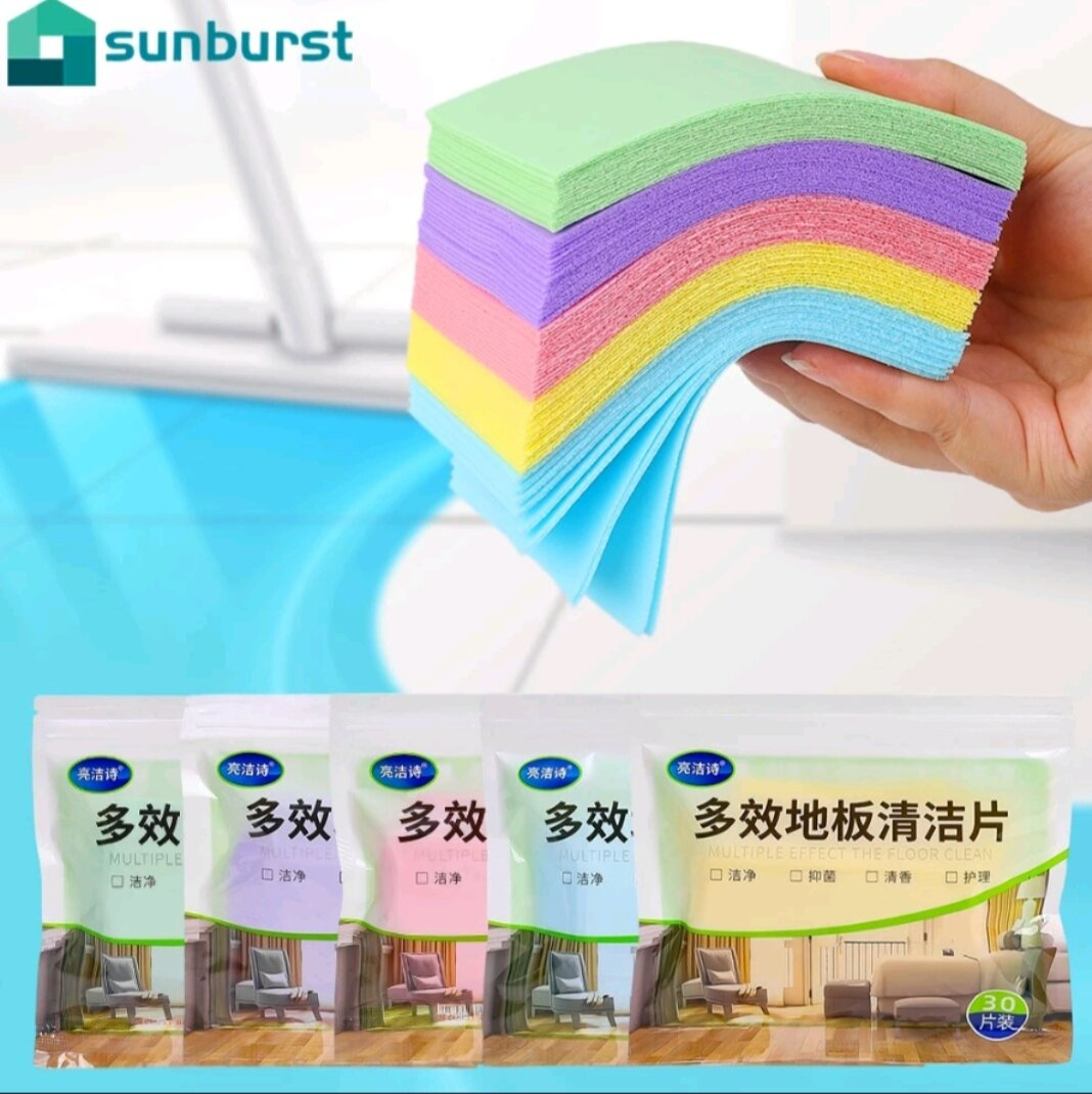 30 Pieces of High-Dissolving Disinfectant Floor Cleaning Paper Convenient Multi-Purpose Tile Floor Cleaning Pads for Cleaning Floors