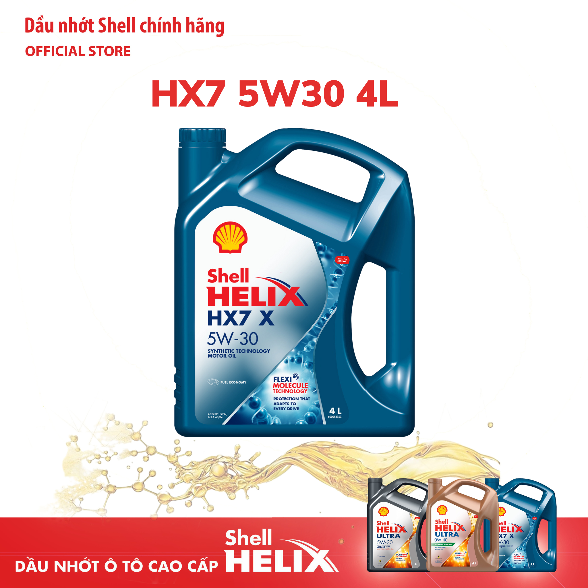 Gj - dầu nhớt xe hơi cao cấp helix hx7 sn 5w30 4l