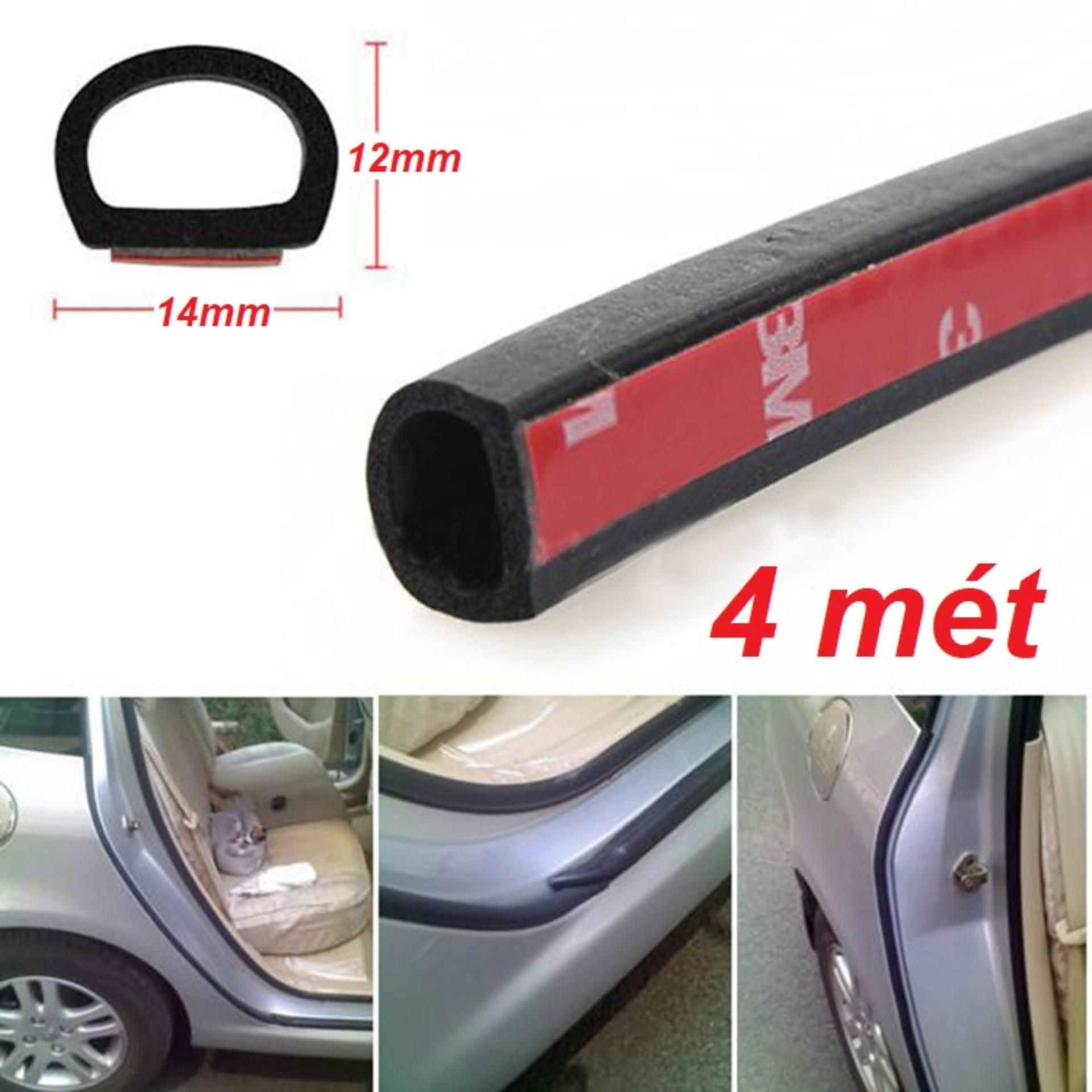 Gioăng cao su chữ D chống ồn cho xe hơi, phòng ngủ,... (4 mét)