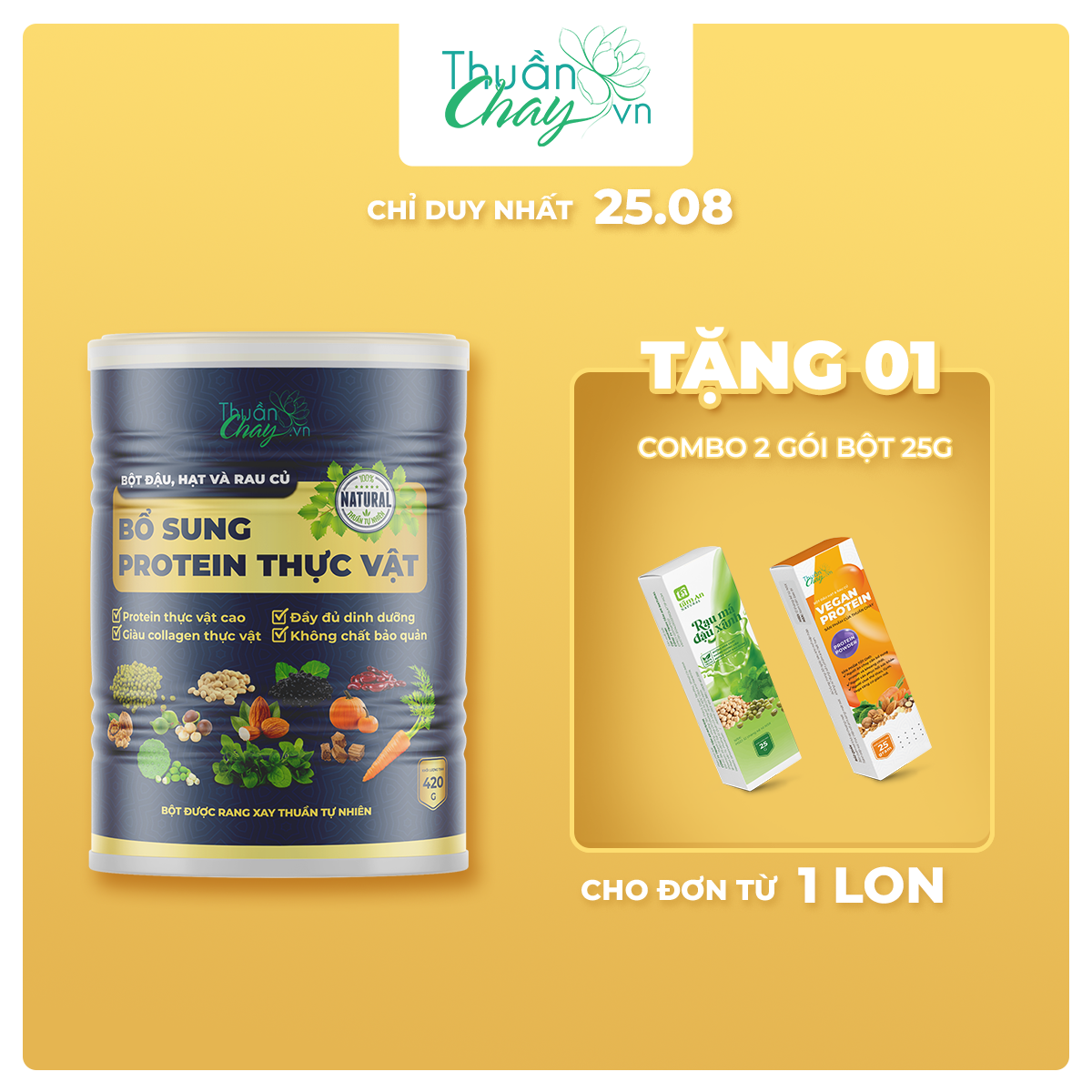 Bổ sung protein thực vật 420g - bột ngũ cốc đậu hạt rau củ
