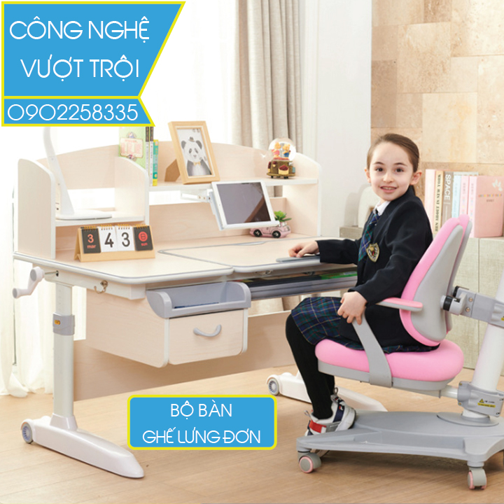 [Trả góp 0%]Bộ bàn ghế học sinh thông minh chống gù lưng - chống cận hiện đại