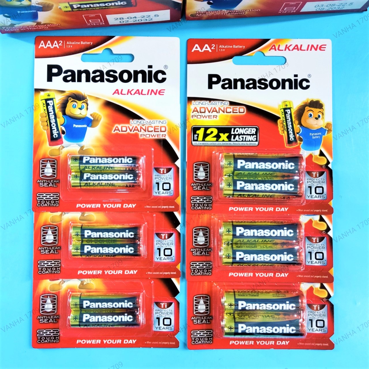 Panasonic™ pin alkaline size aa/aaa 1.5v