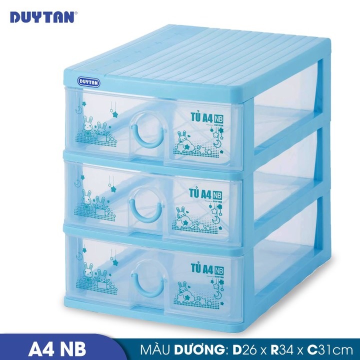 Tủ nhựa duy tân tomi a4 nắp bằng 3 ngăn - 33434 - giao màu ngẫu nhiên