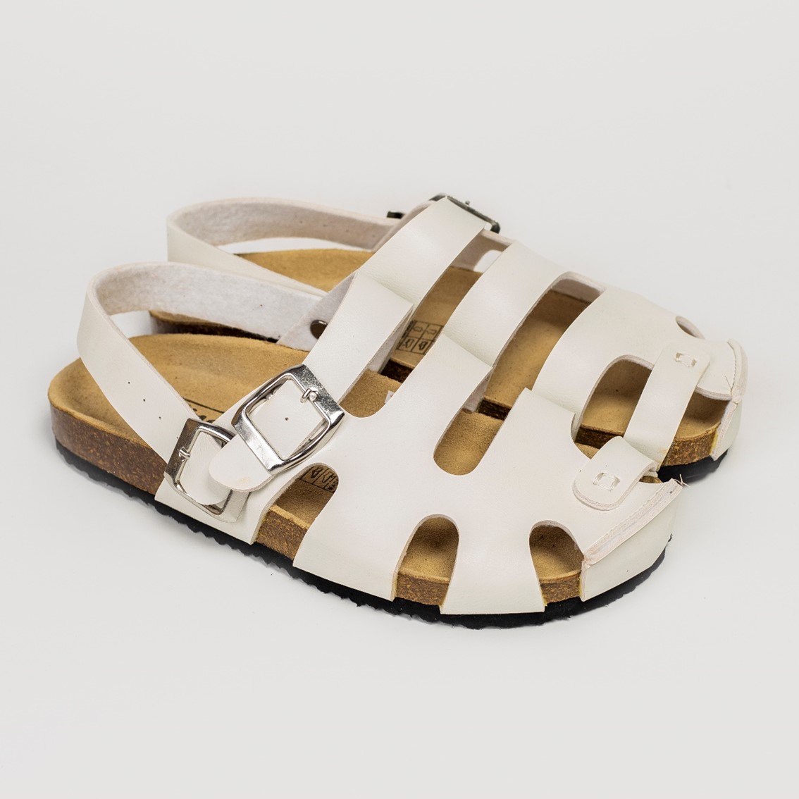 Mã PU Rọ - Dép Birken Đế Trấu BIOLINE Official Unisex Nam nữ Quai Rọ Lưới Da PU Cao cấp