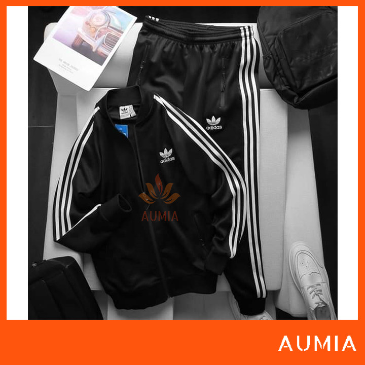 Bộ quần áo thể thao nam màu đen, set quần áo thể thao nam Das màu đen, quần áo thể thao thu đông adidas màu đen hàng VNXX chất đep