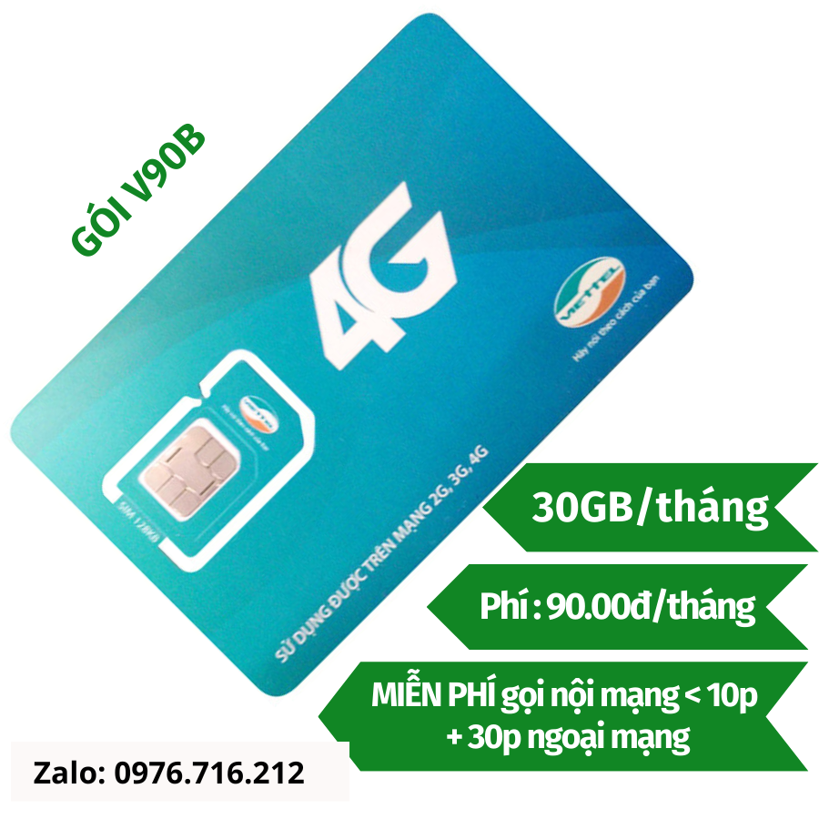 [ GIÁ SIÊU HỜI ] Sim Viettel 4G V90B - Data TỐC ĐỘ CAO , Đàm thoại siêu rẻ FREESHIP - CHƯA KÍCH HOẠT