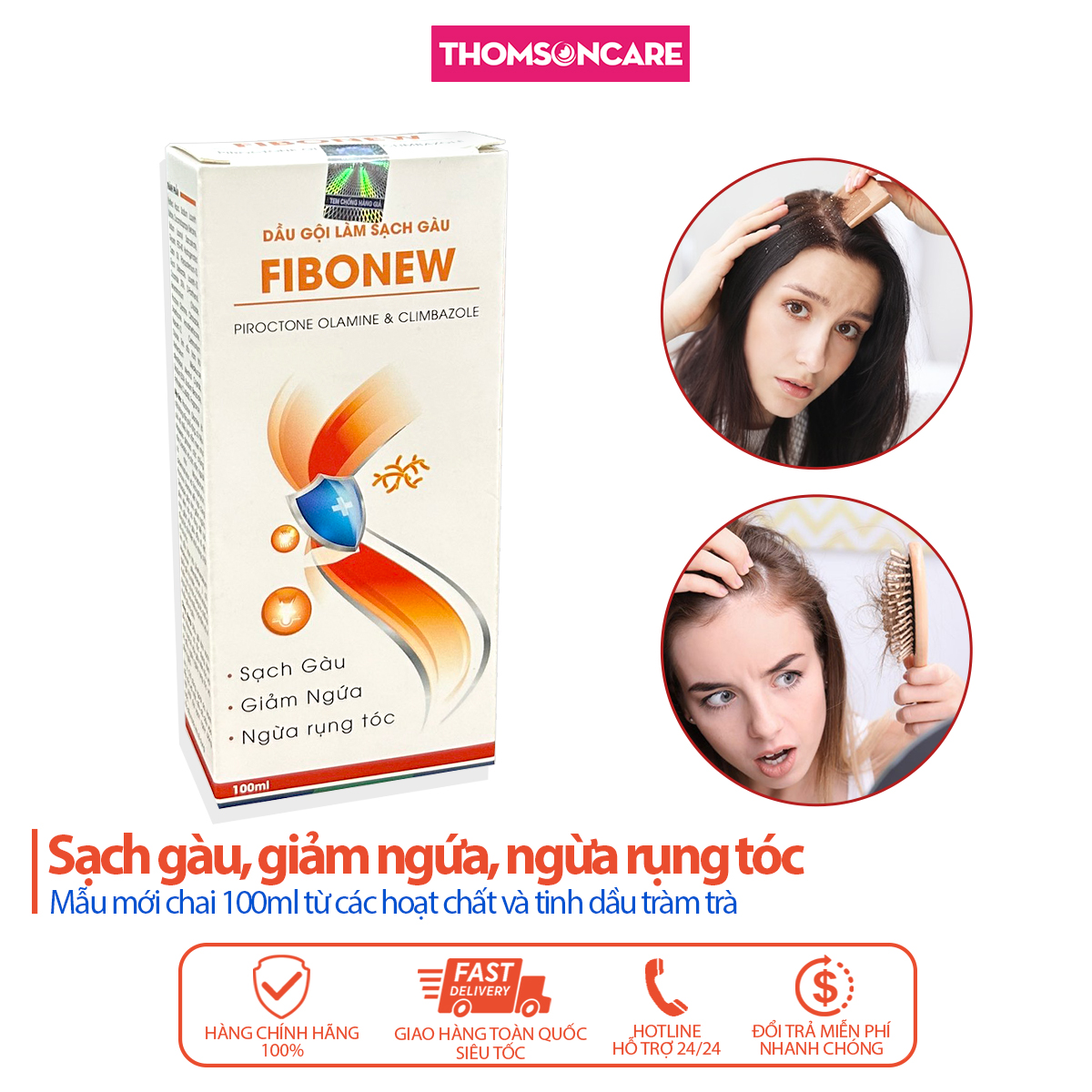 Dầu gội ngăn ngừa gầu Fibonew chai 100ml mẫu mới - sạch gàu hết ngứa từ ketoconazole Dầu gội Fibonacci chai 100ml- chống nấm sạch gàu hết ngứa chất lượng sản phẩm đảm bảo an toàn đến sức khỏe  cam kết hàng đúng như mô tả