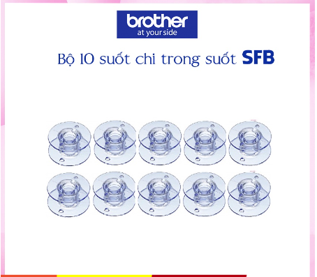 Bộ 10 suốt chỉ trong suốt dùng cho máy may gia đình Brother