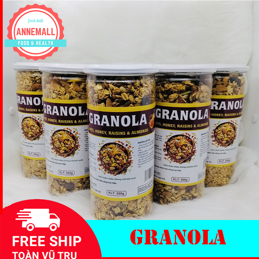 [HCM]Ngũ Cốc hạt Granola Không đường được là từ nhiều loại hạt và yến mạch Giúp giảm cân ăn kiêng