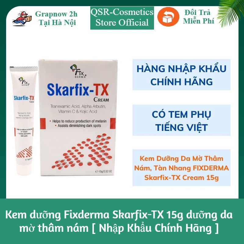 Kem dưỡng Fixderma Skarfix-TX 15g dưỡng da mờ thâm nám