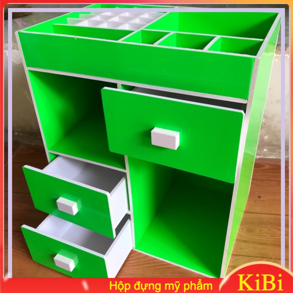 Kệ Đựng mỹ phẩm - khay son màu xanh