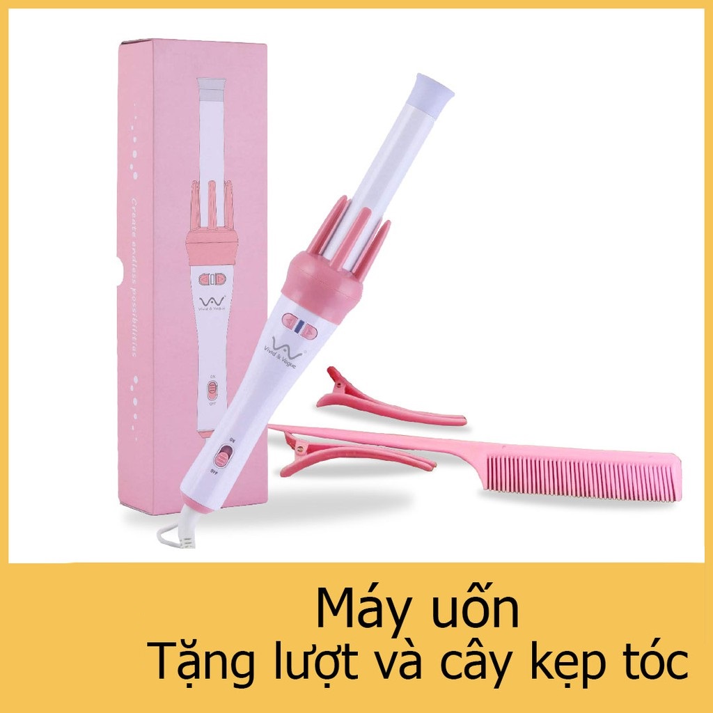 Máy Uốn Tóc Nữ chính hãng USA Máy Uốn Tóc 360 Cực Hot ,Máy Uốn Tóc Tự Động Xoay 360 Độ Làm Xoăn Tóc VIVID & VOGUE Sóng Bồng Bềnh Chuẩn Tóc Ngắn Dài Đều Phù Hợp Bảo Hành 12 Tháng