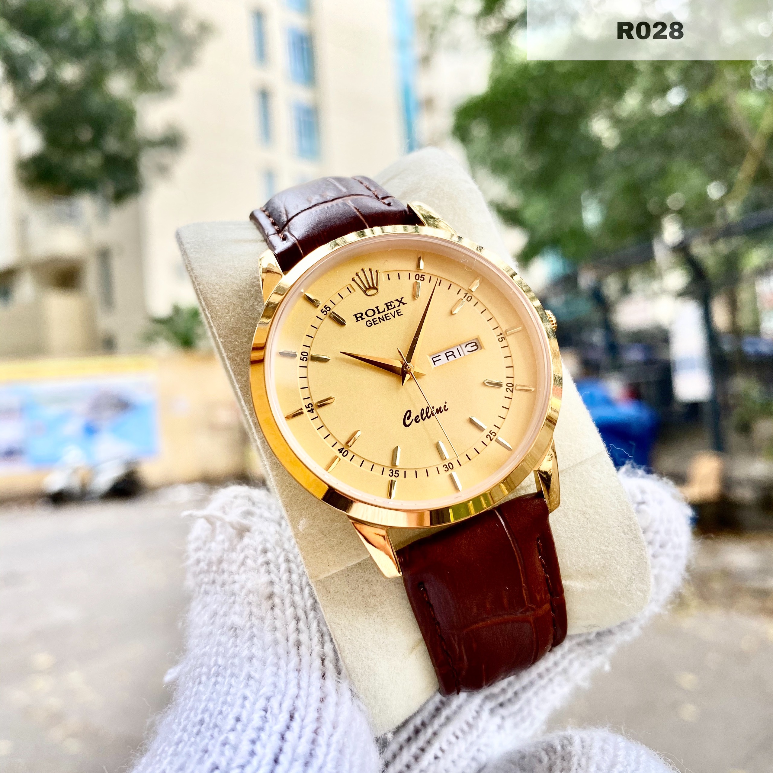 [KHUYẾN MẠI KHỦNG] TẶNG Vòng Đá tỳ Hưu + 2 pin AG4 + 1 Ví da cao cấp Khi Mua Đồng Hồ Nam R0LEX R028 Dây Da Chống Xước, Chống Nước