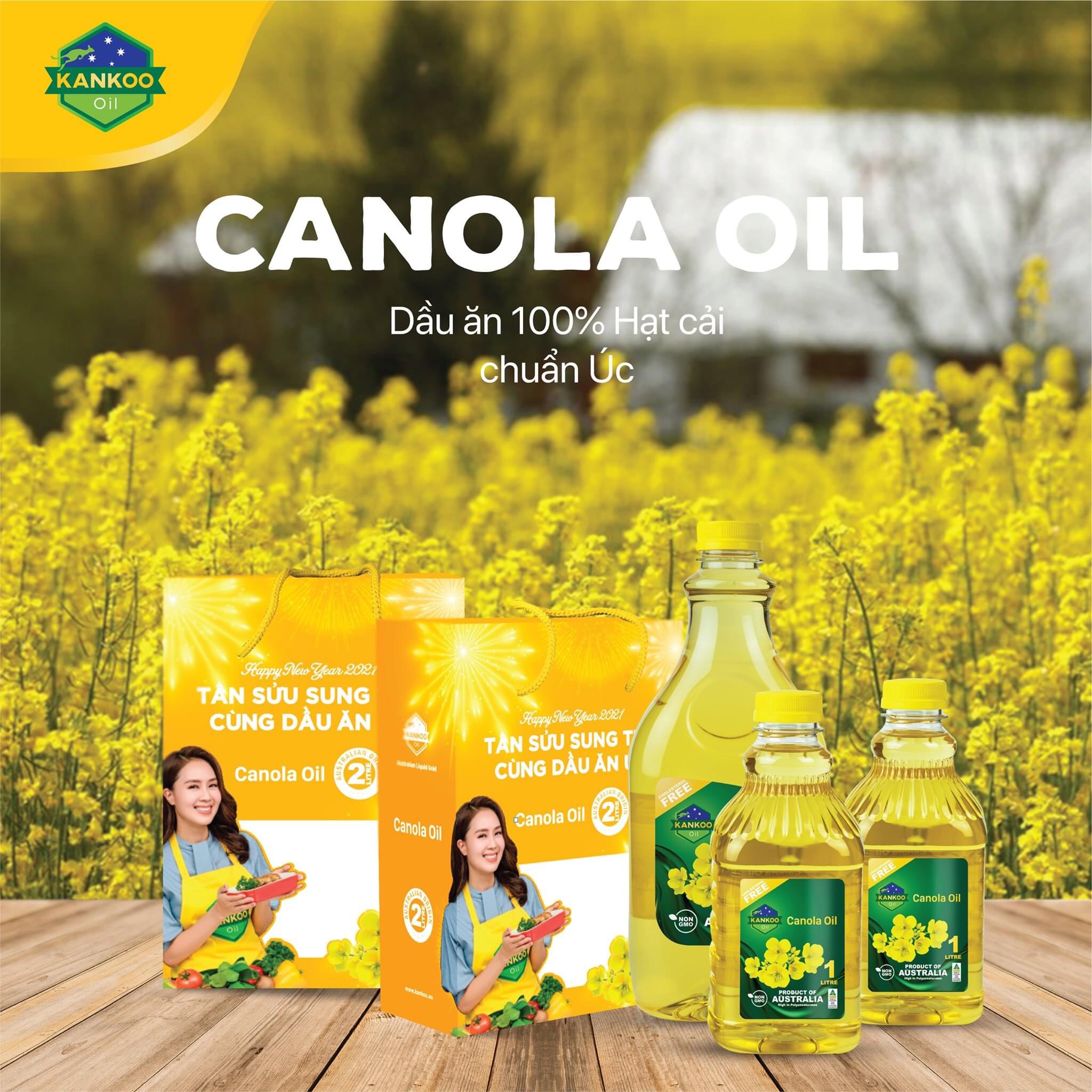 Dầu ăn hạt cải Kankoo 1L