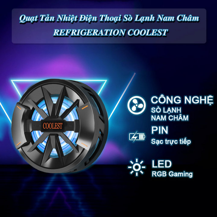 Quạt Tản Nhiệt Điện Thoại Sò Lạnh Nam Châm REFRIGERATION COOLEST - EuroHome Giá 523,502 Đồng*Miễn phí vận chuyển