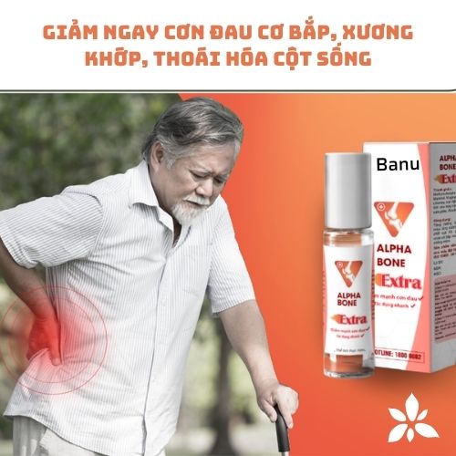 Combo 10 lọ Dầu lăn xoa bóp xương khớp Alpha Bone Extra 10ml BANU12, dầu gió, dầu nóng massage vai gáy, xoa bóp xương khớp, xoa dịu, giảm đau nhanh cơ bắp, che mờ về bầm tím, muỗi đốt